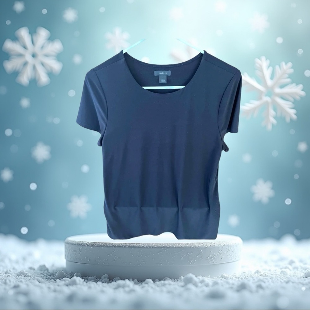 Halogen‎ Nordstrom’s Black Knit Short Sleeve Top